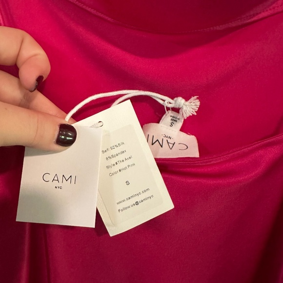 CAMI NYC The Axel Silk Top - Hot Pink - Picture 4 of 4